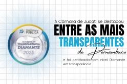 Câmara Municipal de Jucati obtém selo Diamante em avaliação nacional de transparência