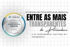 Câmara Municipal de Paranatama obtém selo Prata em avaliação nacional de transparência