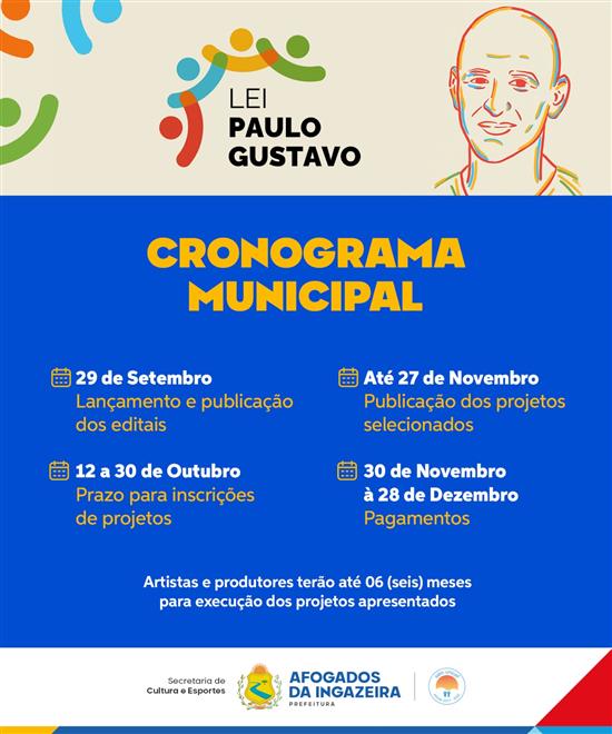Acessar editais da lei Paulo Gustavo
