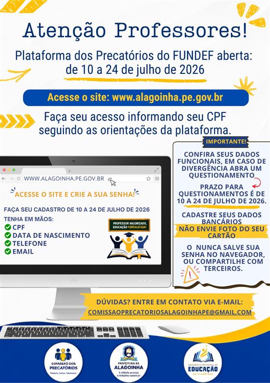 Plataforma dos Precatórios do FUNDEF aberta