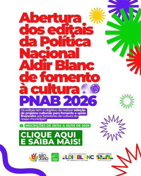 Lançamento de Novos Editais PNAB 2026